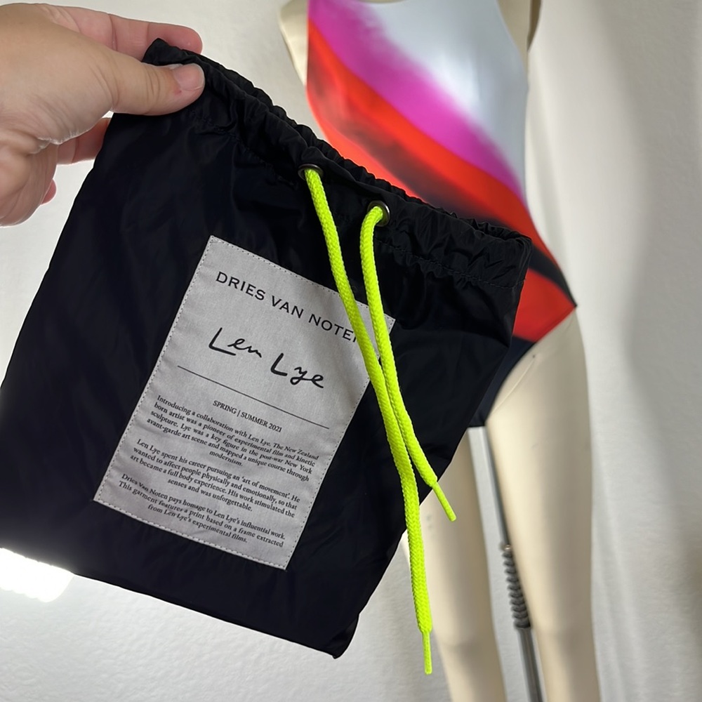 DRIES VAN NOTEN X Len Lye SS 21 Greta cutout striped swimsuit - Picture 7 of 9